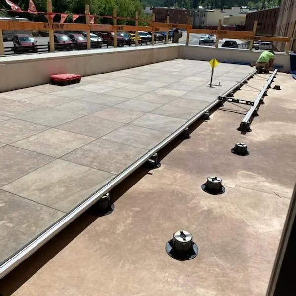 Mbrico's patented rooftop pedestal system