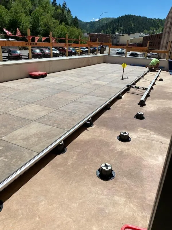 Mbrico's patented rooftop pedestal system